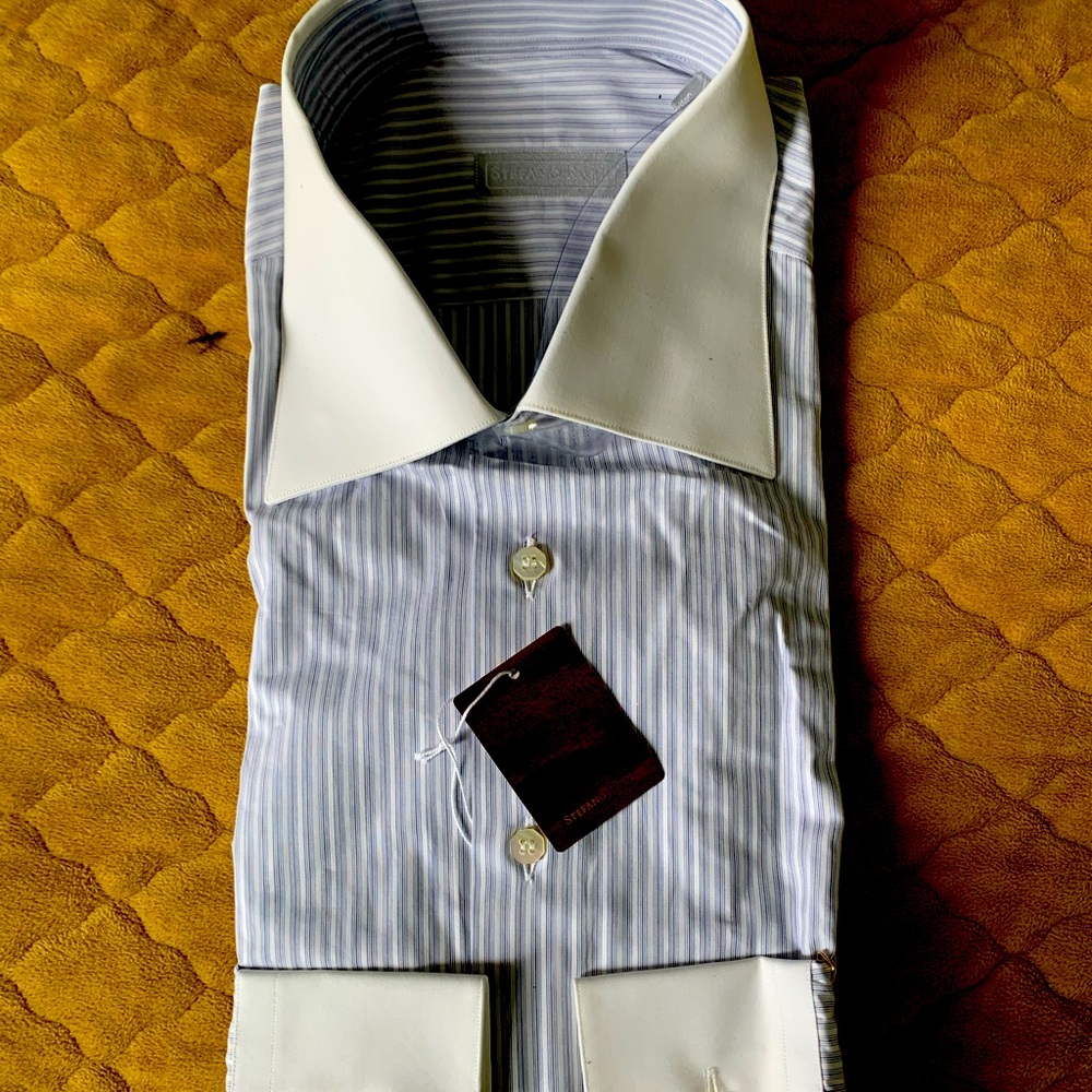 Stefano Ricci long sleeve pin stripe dress shirt